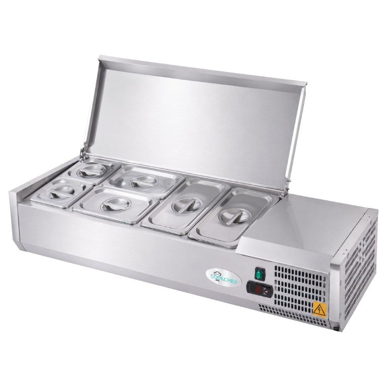 English Elm 47 Inch Stainless Steel Commercial Refrigerated Prep Station with ETL Certified R290 Cooling W3629P514999