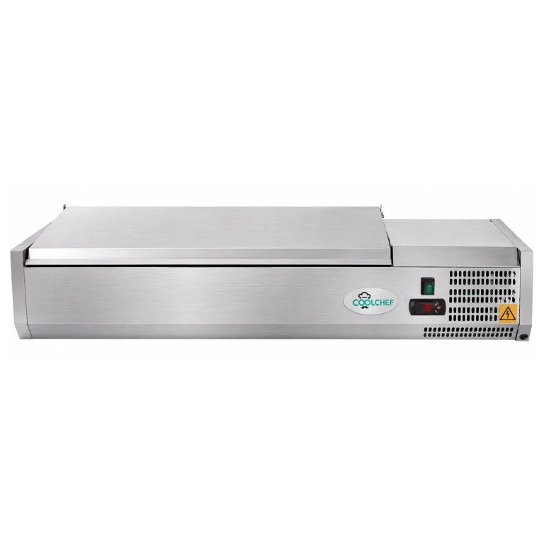 English Elm 47 Inch Stainless Steel Commercial Refrigerated Prep Station with ETL Certified R290 Cooling W3629P514999