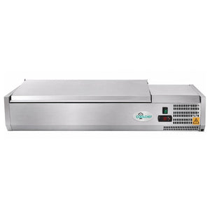 English Elm 47 Inch Stainless Steel Commercial Refrigerated Prep Station with ETL Certified R290 Cooling W3629P514999
