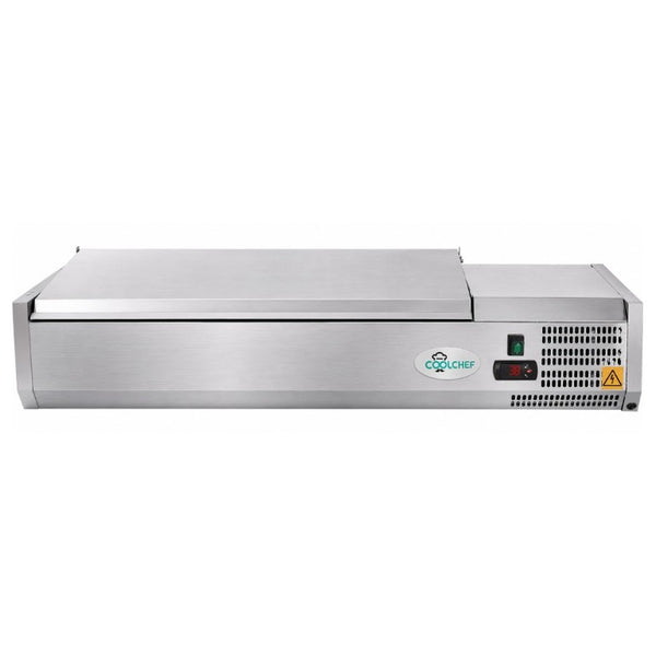 English Elm 47 Inch Stainless Steel Commercial Refrigerated Prep Station with ETL Certified R290 Cooling W3629P514999