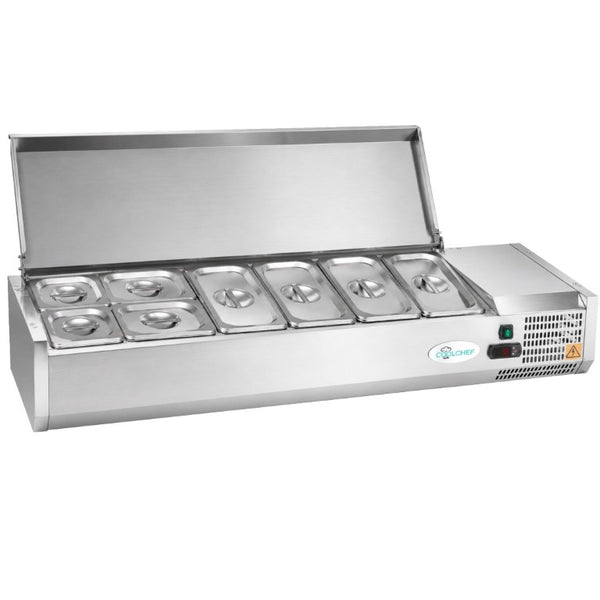 English Elm 59 Inch Commercial Refrigerated Prep Station with Stainless Interior and ETL Certified Cooling W3629P515000