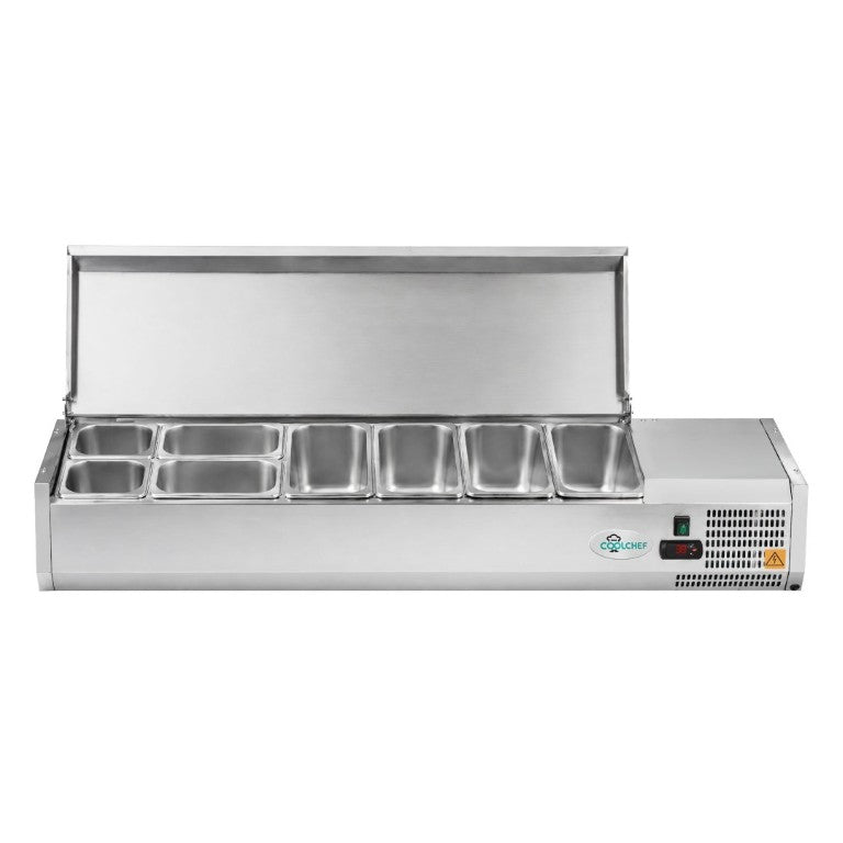 English Elm 59 Inch Commercial Refrigerated Prep Station with Stainless Interior and ETL Certified Cooling W3629P515000