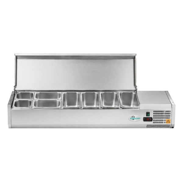 English Elm 59 Inch Commercial Refrigerated Prep Station with Stainless Interior and ETL Certified Cooling W3629P515000