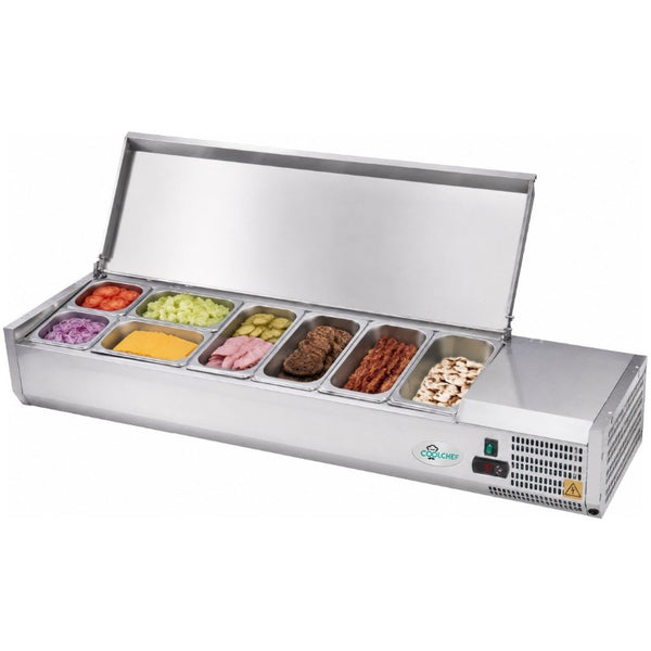 English Elm 59 Inch Commercial Refrigerated Prep Station with Stainless Interior and ETL Certified Cooling W3629P515000