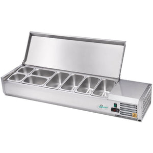 English Elm 59 Inch Commercial Refrigerated Prep Station with Stainless Interior and ETL Certified Cooling W3629P515000
