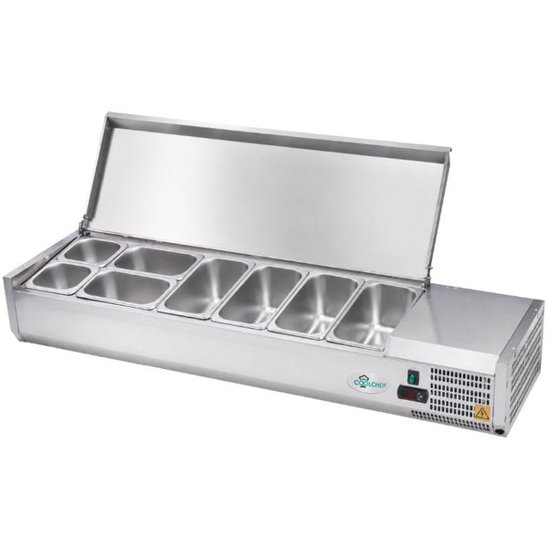 English Elm 59 Inch Commercial Refrigerated Prep Station with Stainless Interior and ETL Certified Cooling W3629P515000