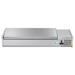 English Elm 59 Inch Commercial Refrigerated Prep Station with Stainless Interior and ETL Certified Cooling W3629P515000