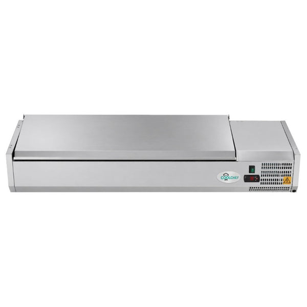 English Elm 59 Inch Commercial Refrigerated Prep Station with Stainless Interior and ETL Certified Cooling W3629P515000