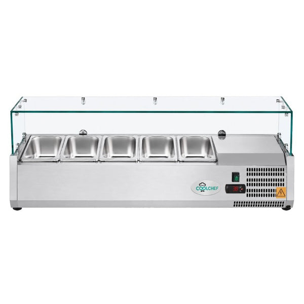 English Elm Coolchef Refrigerated Countertop Prep Station Stainless Steel with Five GN Pans W3629P515002