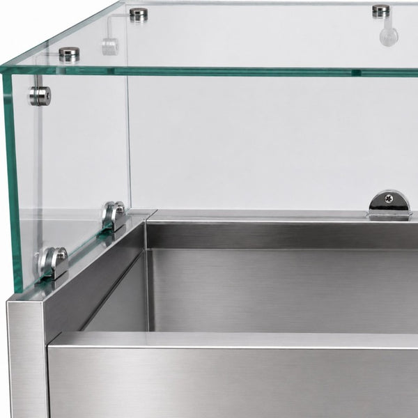 English Elm Coolchef Refrigerated Countertop Prep Station Stainless Steel with Five GN Pans W3629P515002