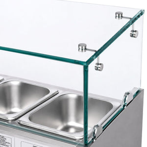 English Elm Coolchef Refrigerated Countertop Prep Station Stainless Steel with Five GN Pans W3629P515002
