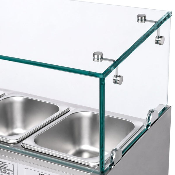 English Elm Coolchef Refrigerated Countertop Prep Station Stainless Steel with Five GN Pans W3629P515002