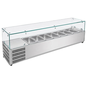 English Elm 71Commercial Refrigerated Prep Rail Stainless Steel Sandwich Salad Station ETL W3629P515004