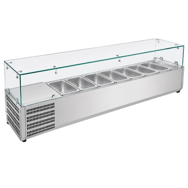 English Elm 71Commercial Refrigerated Prep Rail Stainless Steel Sandwich Salad Station ETL W3629P515004