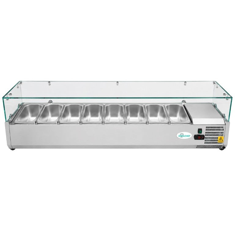 English Elm 71Commercial Refrigerated Prep Rail Stainless Steel Sandwich Salad Station ETL W3629P515004