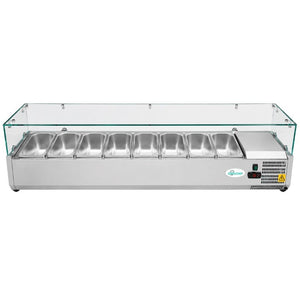 English Elm 71Commercial Refrigerated Prep Rail Stainless Steel Sandwich Salad Station ETL W3629P515004