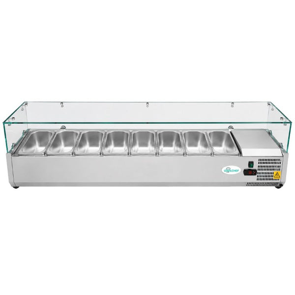 English Elm 71Commercial Refrigerated Prep Rail Stainless Steel Sandwich Salad Station ETL W3629P515004