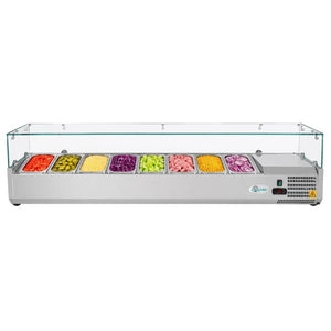 English Elm 71Commercial Refrigerated Prep Rail Stainless Steel Sandwich Salad Station ETL W3629P515004