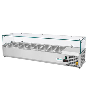English Elm 71Commercial Refrigerated Prep Rail Stainless Steel Sandwich Salad Station ETL W3629P515004