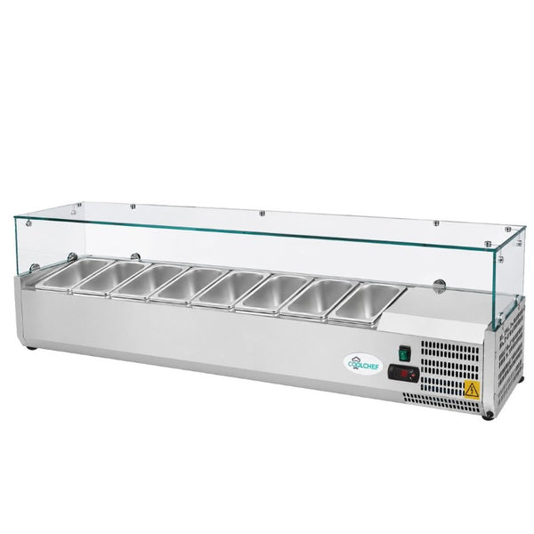 English Elm 71Commercial Refrigerated Prep Rail Stainless Steel Sandwich Salad Station ETL W3629P515004