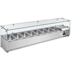 English Elm 71Commercial Refrigerated Prep Rail Stainless Steel Sandwich Salad Station ETL W3629P515004