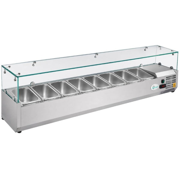 English Elm 71Commercial Refrigerated Prep Rail Stainless Steel Sandwich Salad Station ETL W3629P515004