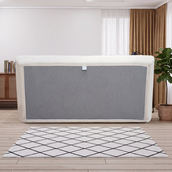 English Elm Boneless Cloud Sectional Sofa with Ottoman Memory Foam Deep Seat Modern Living Room Cream White 89.76 L x 34.64 W x 23.6 H W3653P556175
