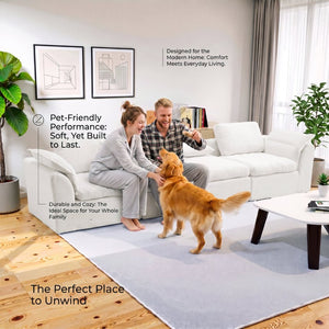 English Elm Modular Cloud Sectional Sofa Four Seat Deep Plush L Shaped Living Room Couch W3653S00009