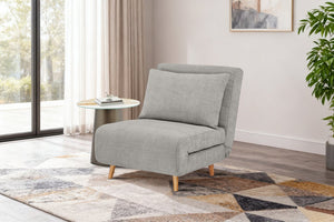 English Elm Max Convertible Sleeper Chair Plush Upholstered Guest Lounger for Small Spaces W3687P370951