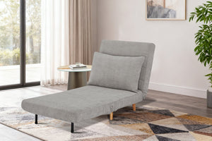 English Elm Max Convertible Sleeper Chair Plush Upholstered Guest Lounger for Small Spaces W3687P370951