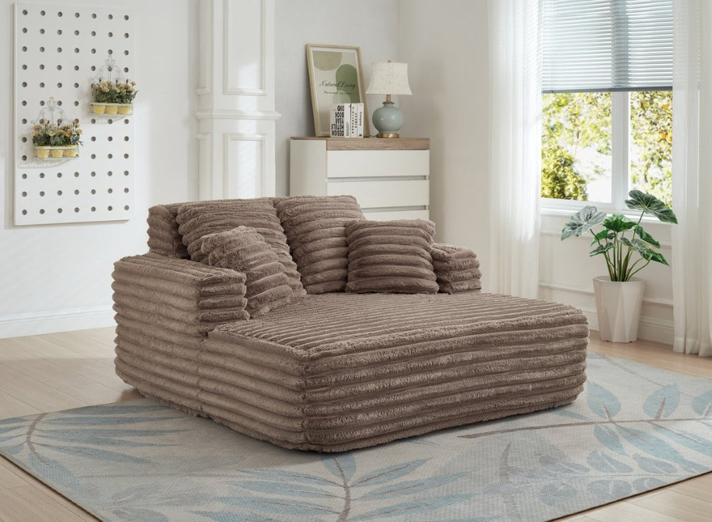 English Elm Hc0313rp-Otm-Bn Ribbed Corduroy Convertible Chaise Sleeper for Compact Living Spaces Let Me Count: = 15, Space=1, R-I-B-B-E-D=6, C-O-R-D-U-R-O-Y=8, C-O-N Brown W3705P584609