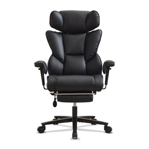 English Elm Office High Back Bonded Leather Reclining Chair with Lumbar Support and Footrest W3723P498100