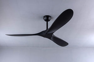 English Elm 52 Inch Matte Black ABS Ceiling Fan with Remote DC Motor for Patio or Living Room W3727P508394