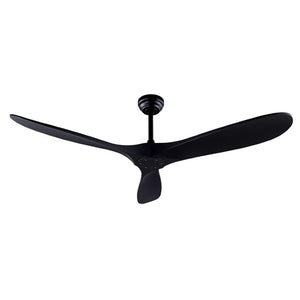 English Elm 52 Inch Matte Black ABS Ceiling Fan with Remote DC Motor for Patio or Living Room W3727P508394