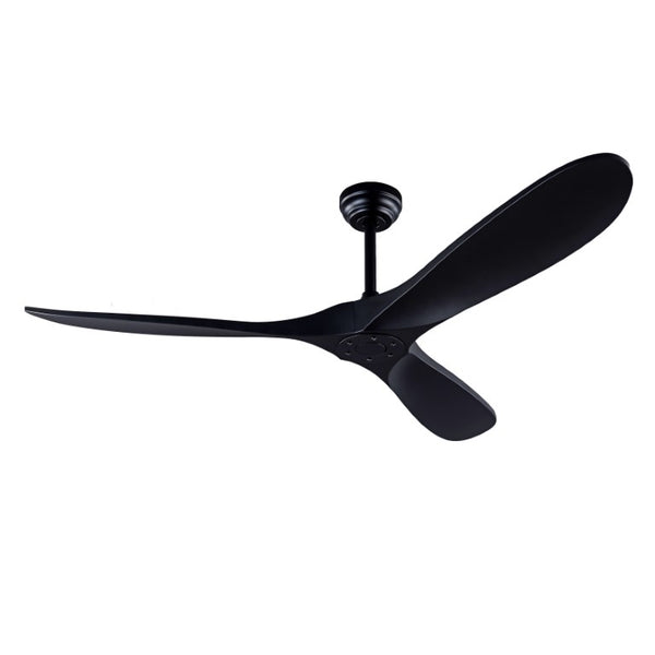 English Elm 52 Inch Matte Black ABS Ceiling Fan with Remote DC Motor for Patio or Living Room W3727P508394