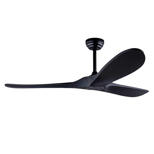 English Elm 52 Inch Matte Black ABS Ceiling Fan with Remote DC Motor for Patio or Living Room W3727P508394