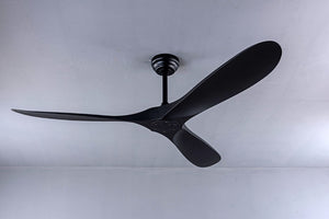 English Elm 52 Inch Matte Black ABS Ceiling Fan with Remote DC Motor for Patio or Living Room W3727P508394