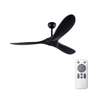English Elm 52 Inch Matte Black ABS Ceiling Fan with Remote DC Motor for Patio or Living Room W3727P508394