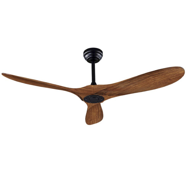 English Elm 52 Inch ABS Walnut Ceiling Fan with Remote Control for Living Room Patio Porch W3727P508397