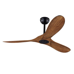 English Elm 52 Inch ABS Walnut Ceiling Fan with Remote Control for Living Room Patio Porch W3727P508397