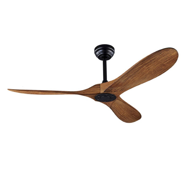 English Elm 52 Inch ABS Walnut Ceiling Fan with Remote Control for Living Room Patio Porch W3727P508397