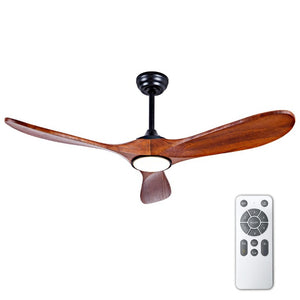 English Elm 52 Inch Matte Black Smart Ceiling Fan Dimmable Light Quiet DC Motor Indoor Outdoor W3727P508558