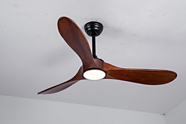 English Elm 52 Inch Matte Black Smart Ceiling Fan Dimmable Light Quiet DC Motor Indoor Outdoor W3727P508558
