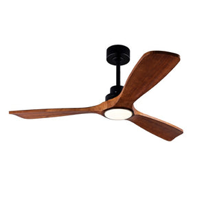 English Elm Ceiling Fan with Sycamore Wood Blades Quiet DC Motor Remote Indoor Outdoor Farmhouse W3727P508560