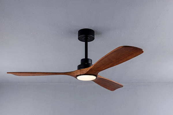English Elm Ceiling Fan with Sycamore Wood Blades Quiet DC Motor Remote Indoor Outdoor Farmhouse W3727P508560