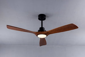 English Elm Ceiling Fan with Sycamore Wood Blades Quiet DC Motor Remote Indoor Outdoor Farmhouse W3727P508560