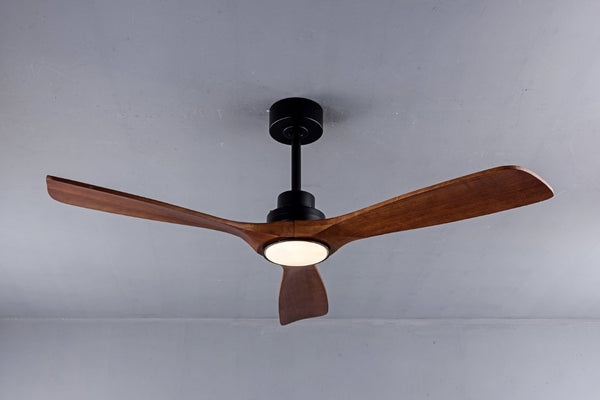 English Elm Ceiling Fan with Sycamore Wood Blades Quiet DC Motor Remote Indoor Outdoor Farmhouse W3727P508560