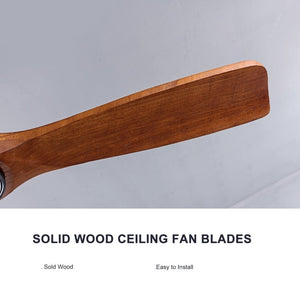 English Elm Ceiling Fan with Sycamore Wood Blades Quiet DC Motor Remote Indoor Outdoor Farmhouse W3727P508560