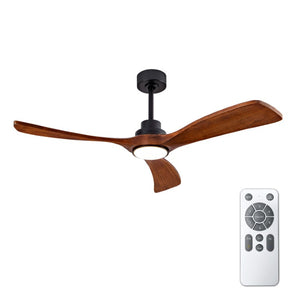 English Elm 52 Inch Ceiling Fan with Sycamore Wood Blades Dimmable LED and 6 Speed Reversible Motor W3727P508572
