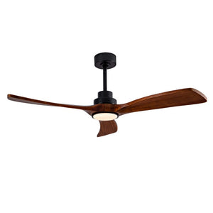 English Elm 52 Inch Ceiling Fan with Sycamore Wood Blades Dimmable LED and 6 Speed Reversible Motor W3727P508572